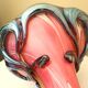 Blown glass vase, Biot, signed Jean Michel Operto, 1980s/1990s