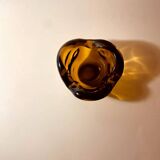 Vintage Modern Glass Bowl Gyula Budveszel Hungary 1990s