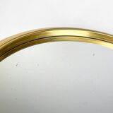 Vintage round brass mirror, 32 cm