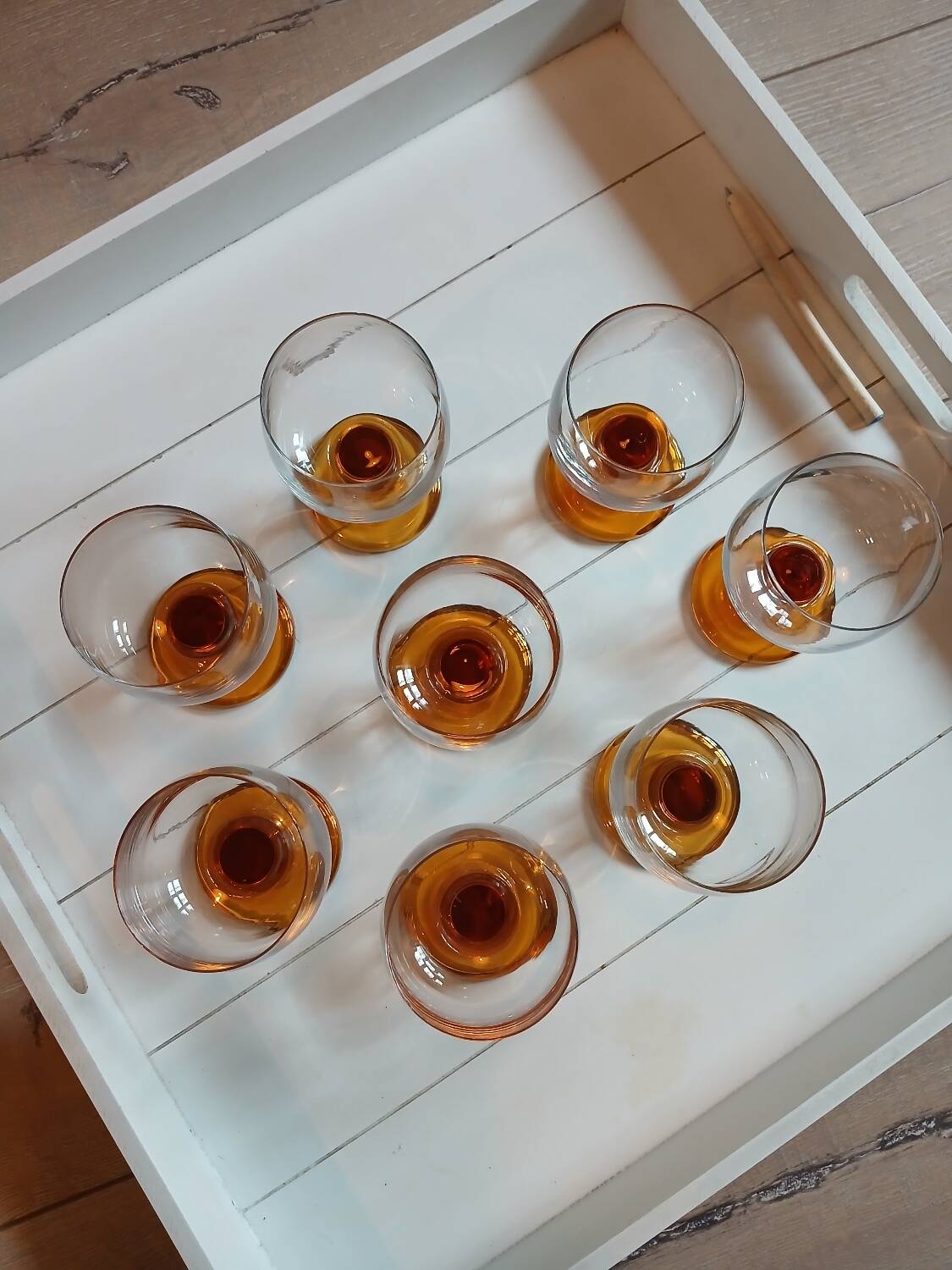 8 vintage wine/water stemmed glasses