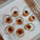 8 verres à pied à vin/eau vintage