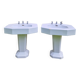 2 pedestal sinks in Art Deco style