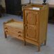 Oak entrance cabinet by Guillerme and Chambron 1960