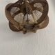 Vintage 1960 Scandinavian suspension light in wire and wood - 30 x 21 cm