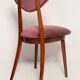 Vintage mid-20th century purple plum velvet heart-shaped chair.