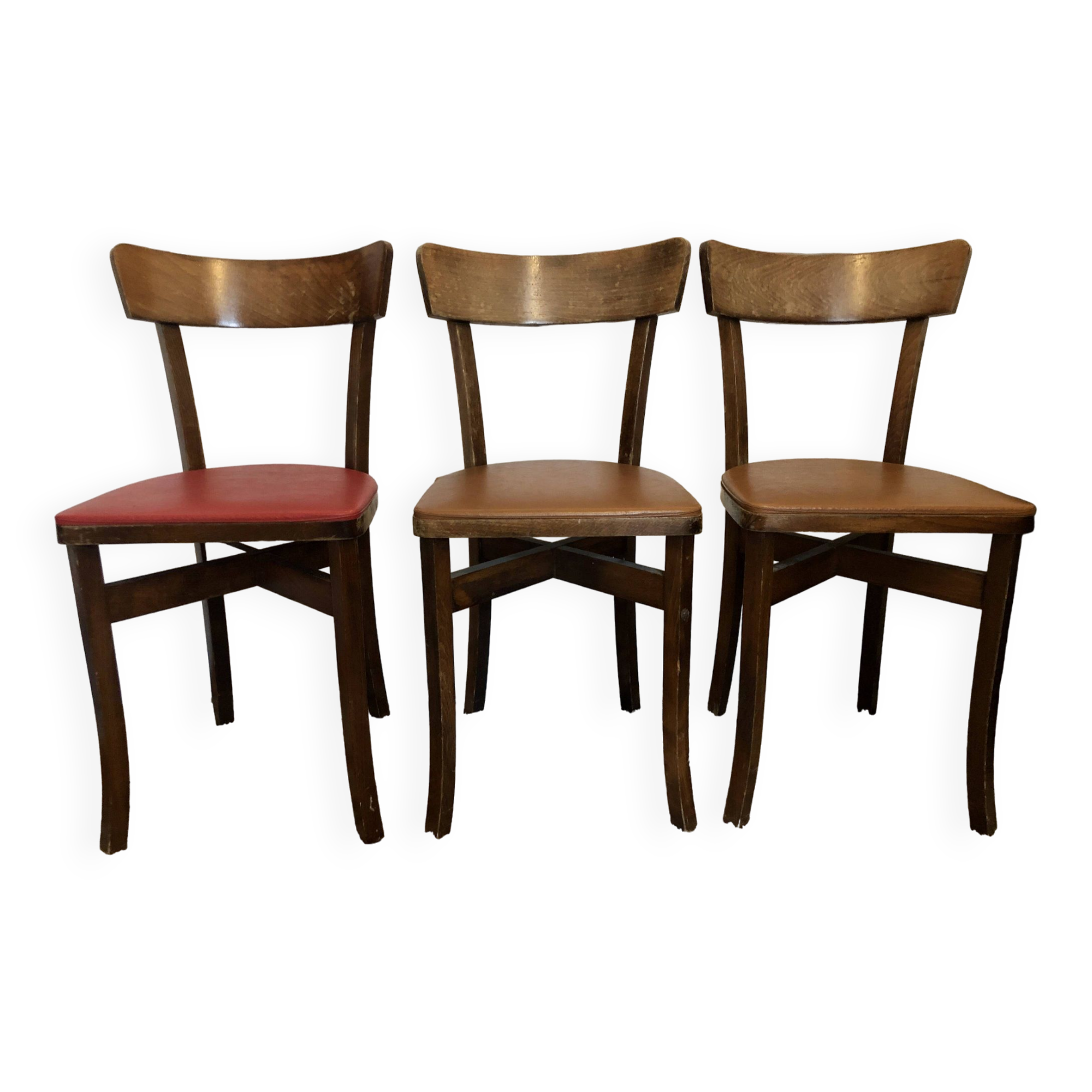Set of 3 vintage bistro chairs