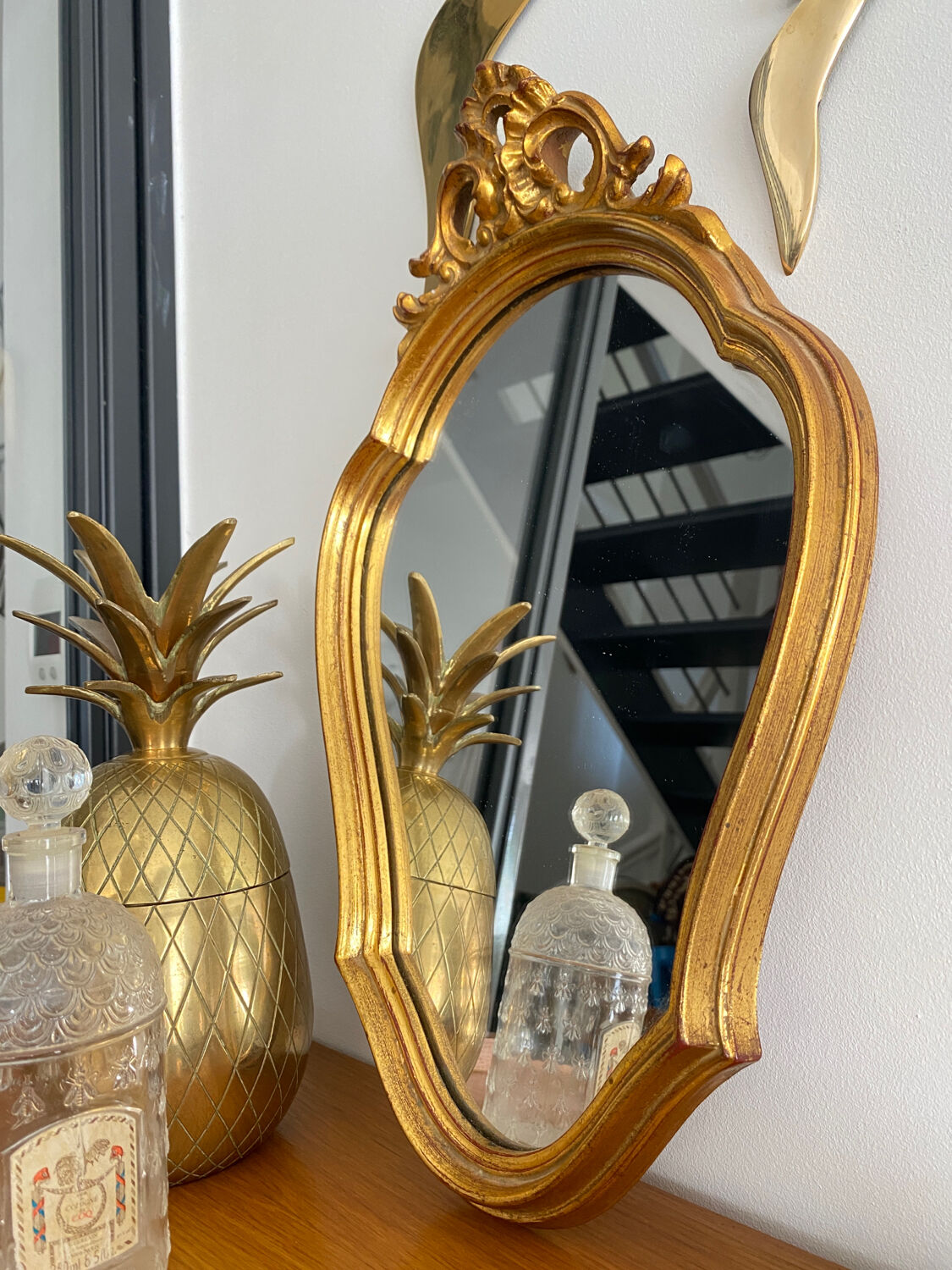 Old gilded mirror 40x24 cm