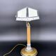 Lampe de bureau Art déco Pirouett chrome, laiton et bois, 1930