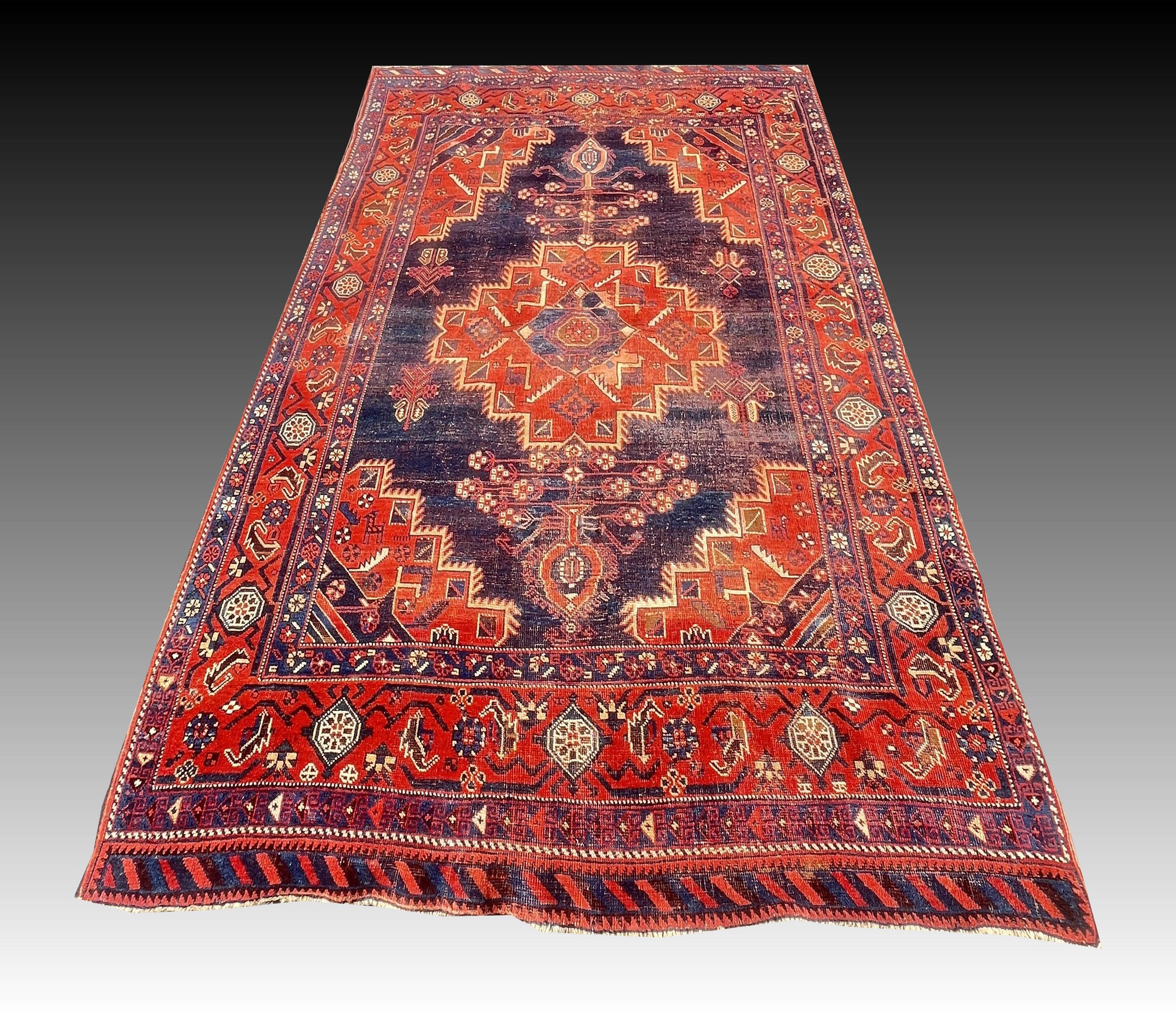 Oriental Rug Iran Afshar Neriz Antique Vase: 1.60 X 2.40 Meters
