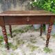 Desk with turned legs