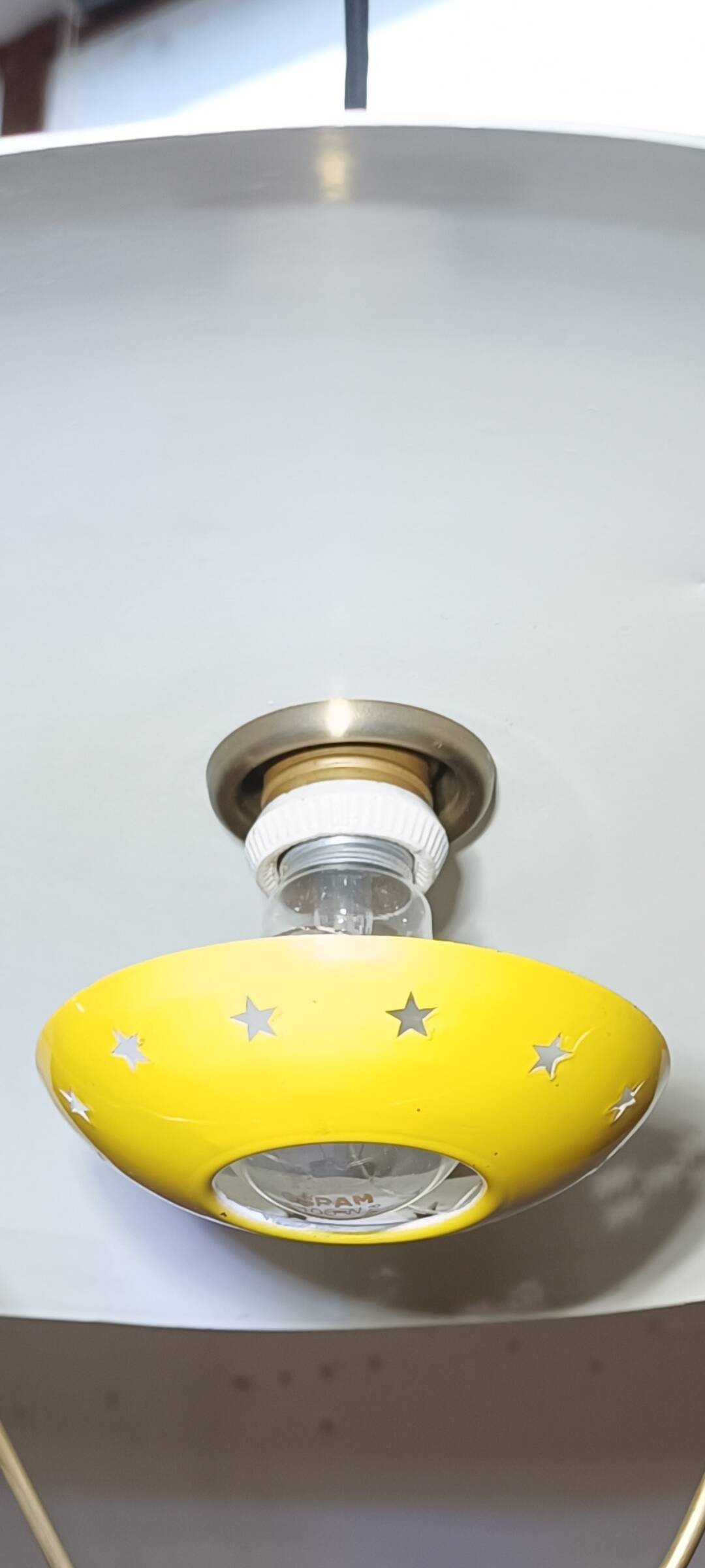 Hanging lamp with counterweight Italy 1950s