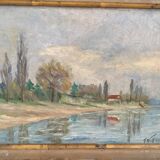 Old painting Riverside.