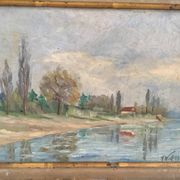 Old painting Riverside.