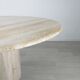 Travertine dining table design Jean-Charles Roche Bobois vintage 70s