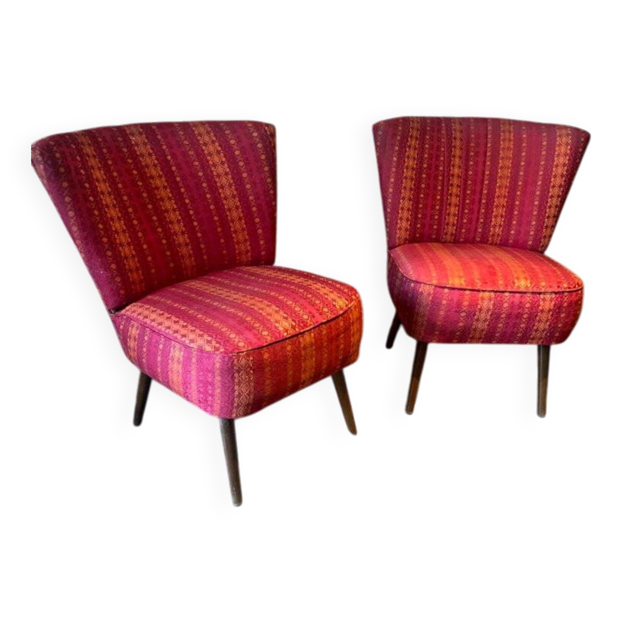 Pair of Scandinavian armchairs 1950/60 Mobelstoff - Kemtau