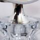 Glass and silver-plated metal candle holder