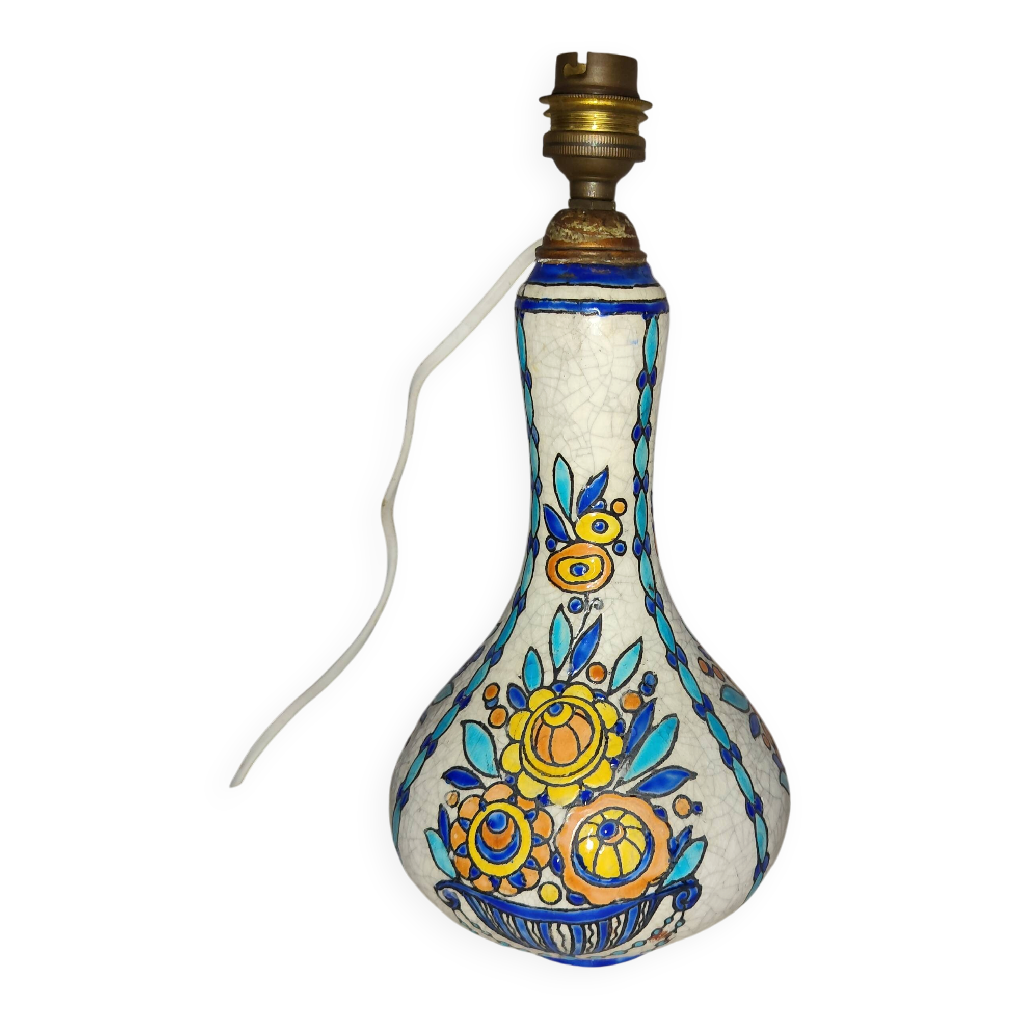 Art-deco lamp base Boch La Louvière Catteau