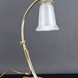 Important Bronze and Marble Table Lamp, Art Nouveau, France, 1890