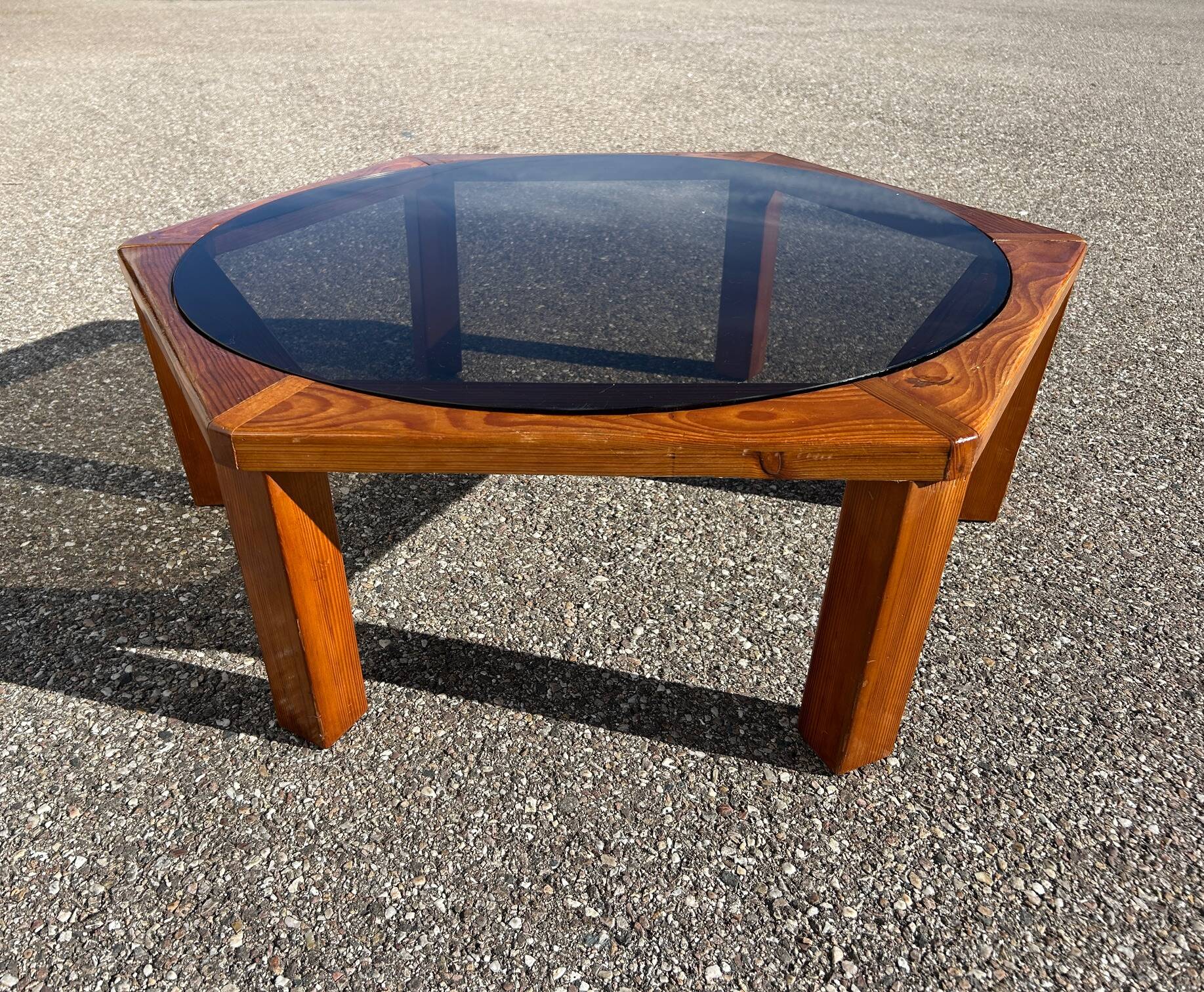 large brutalist coffee table