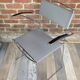 Lot de 4 chaises design italien en cuir et chrome