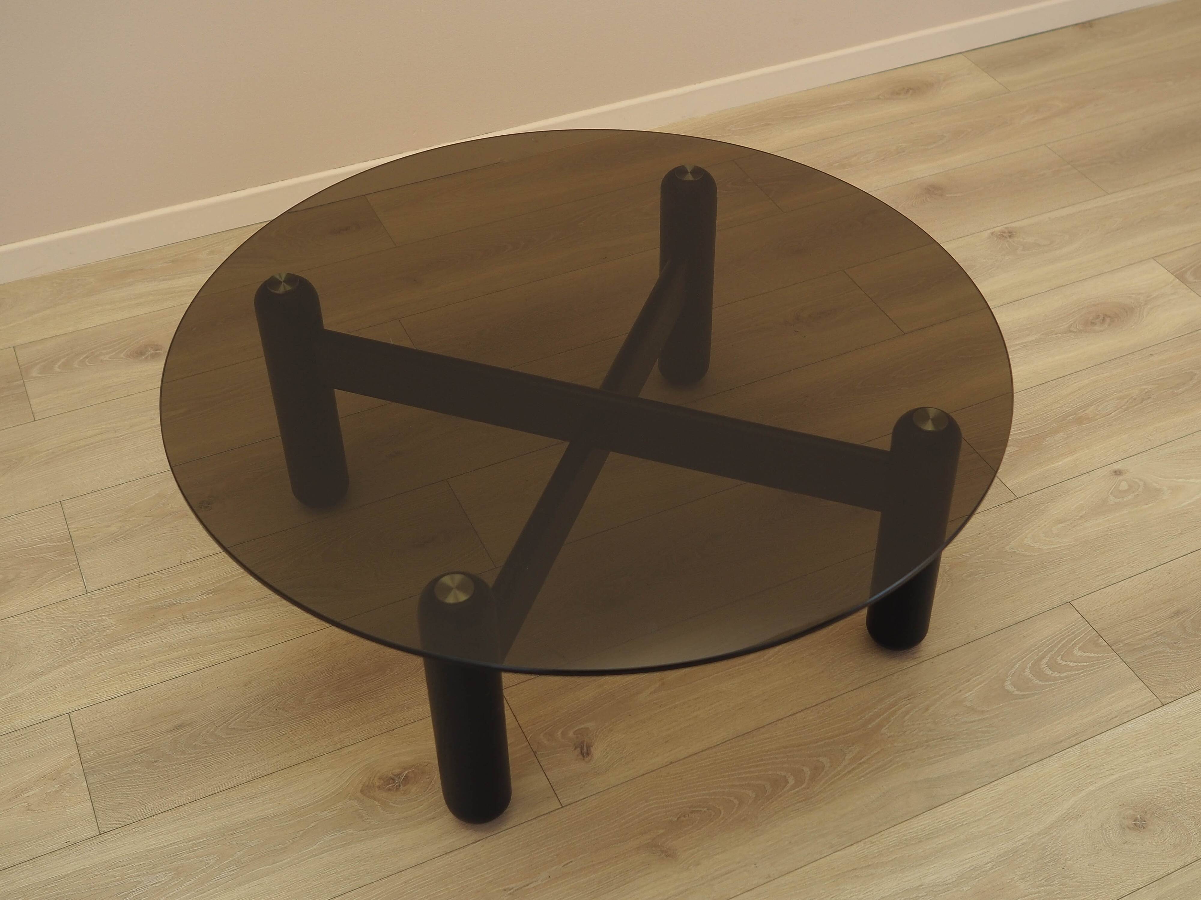 Italian smoked glass coffee table, 1990s