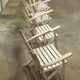 Garden furniture table and 4 armchairs 60's in its juice