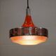Vintage Chrome & Orange Pendant Lamp - 1970s Massive Belgium Lighting