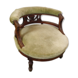 Old green velvet empire chair