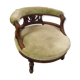 Fauteuil empire velours vert ancien