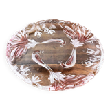 Cake dish serving pie peacock décor