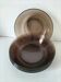 Set of 5 vintage Duralex deep plates – smoked brown glass