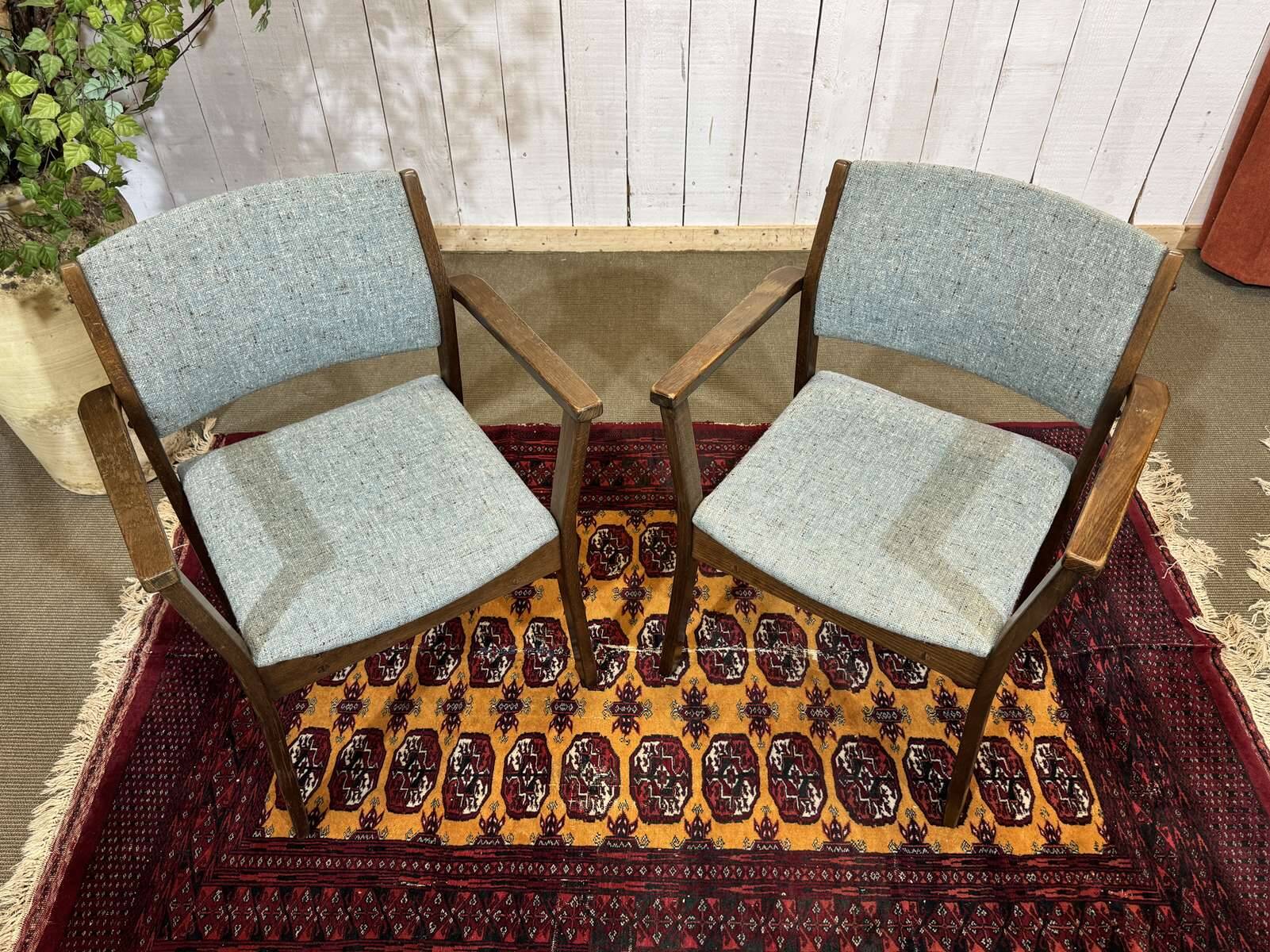 Pair of English teak armchairs from the 1970s.