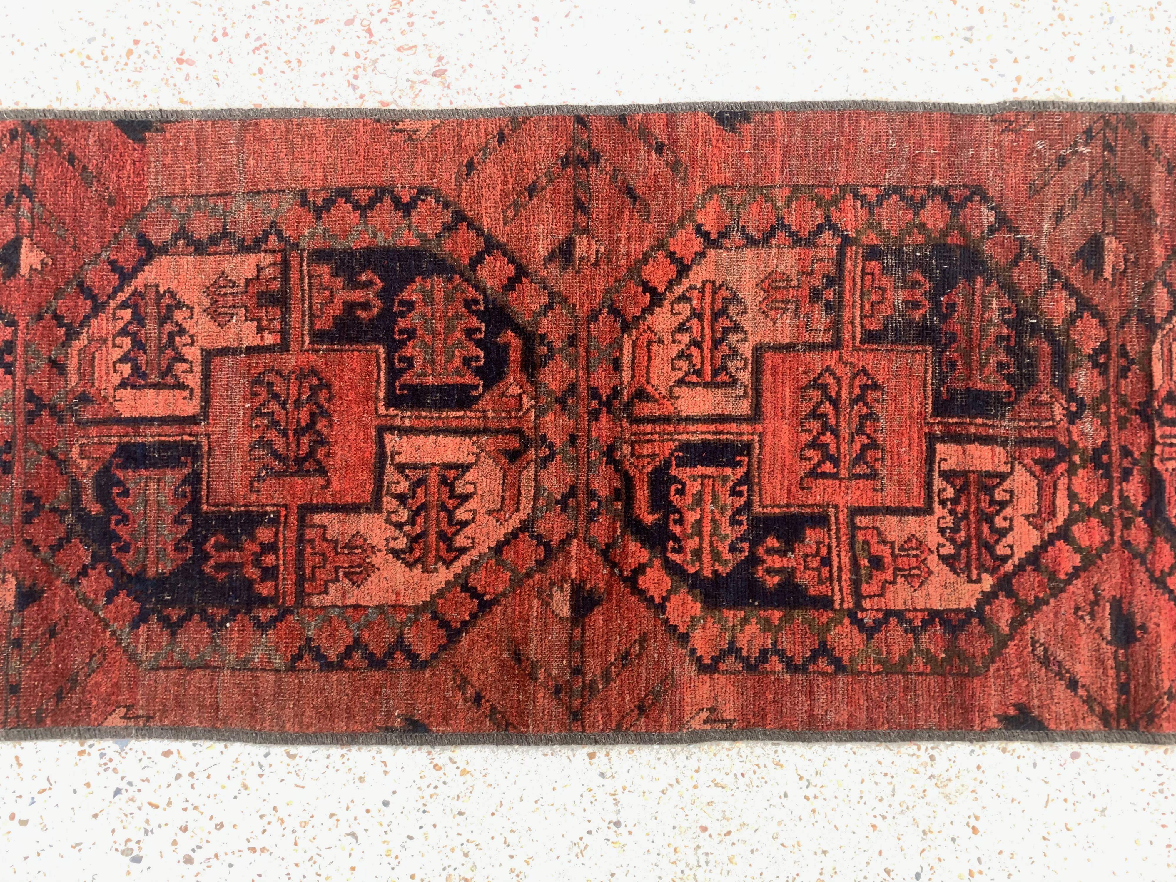 Turkmen Ersari runner 425x65 cm veg dye wool