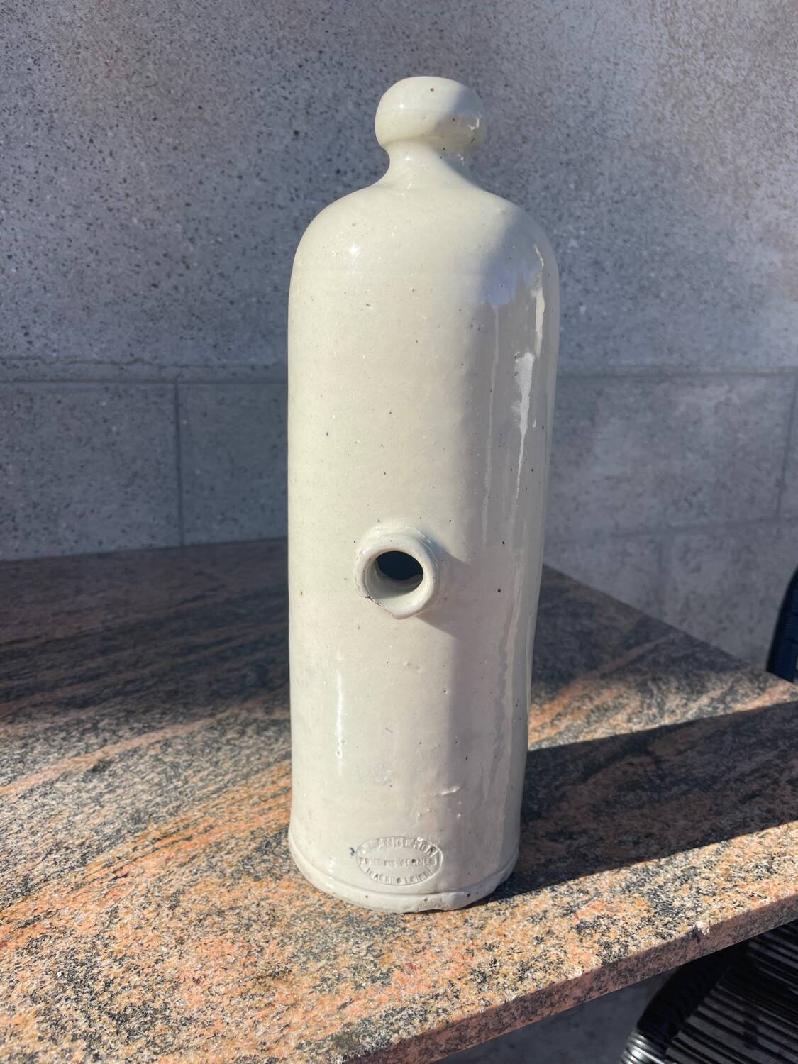 Antique glazed stoneware bottle