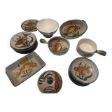 Vallauris fish tableware service