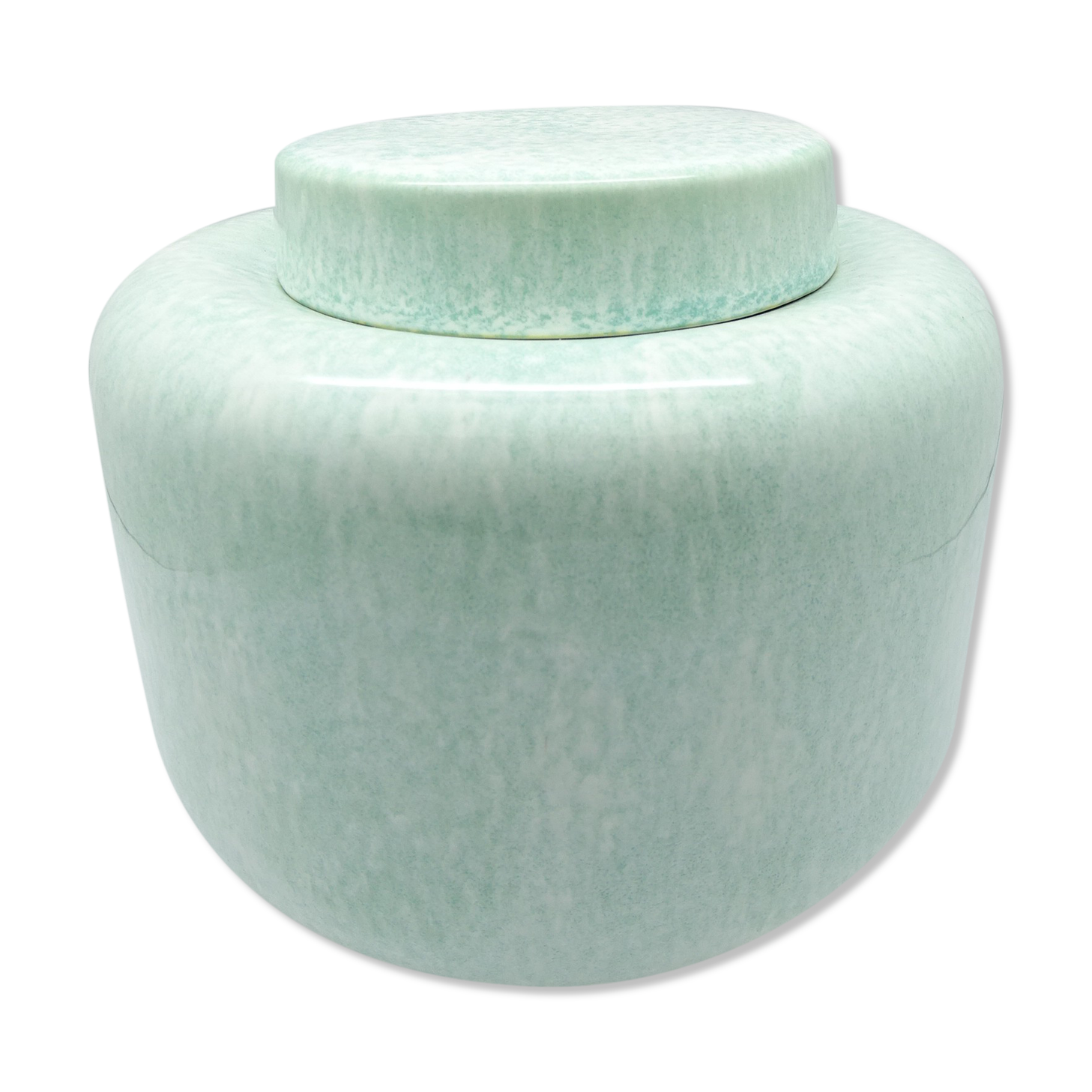 Water green vase with porcelain lid