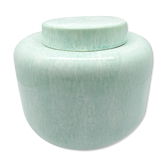 Water green vase with porcelain lid