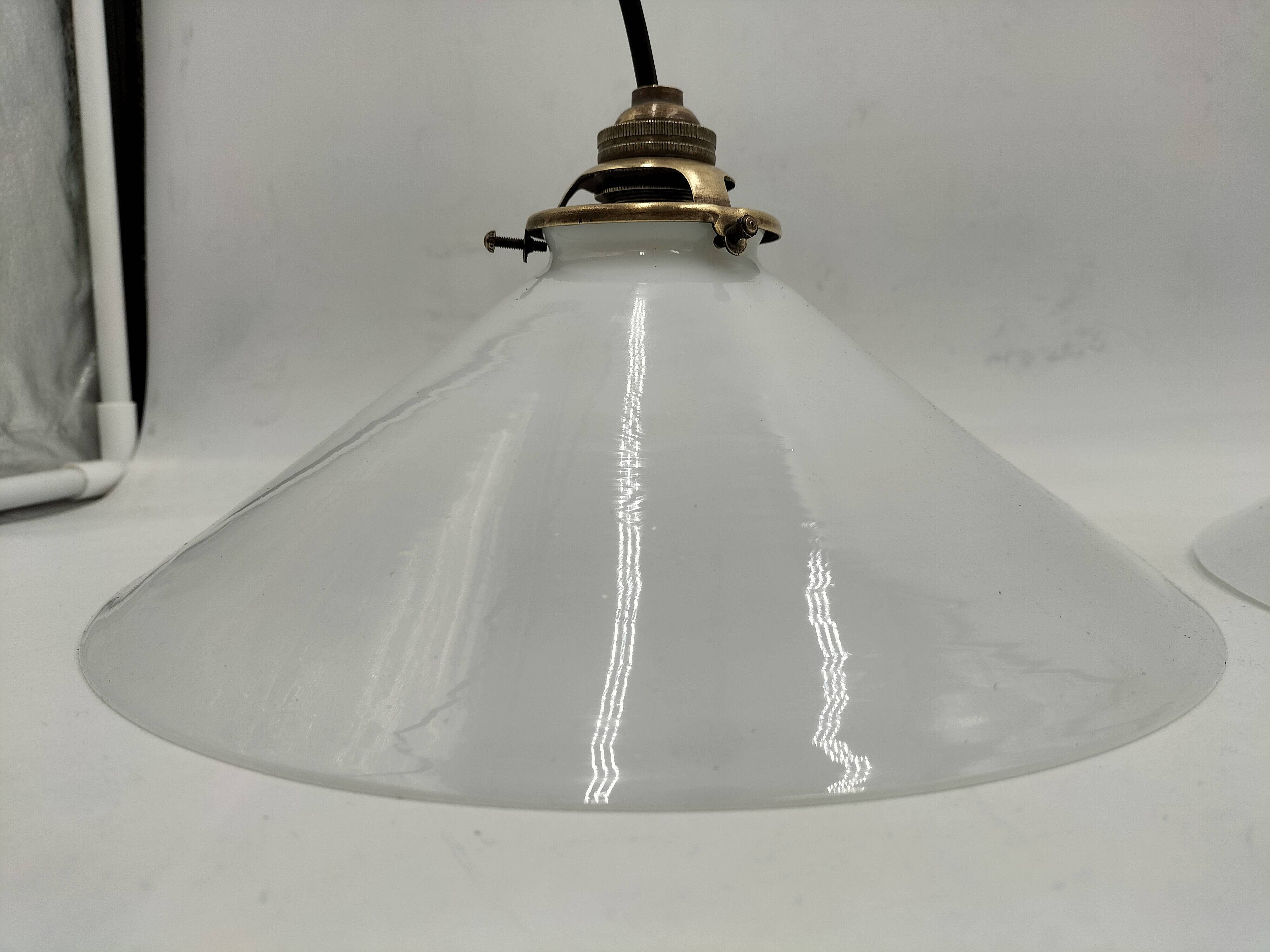 Opaline cone pendants