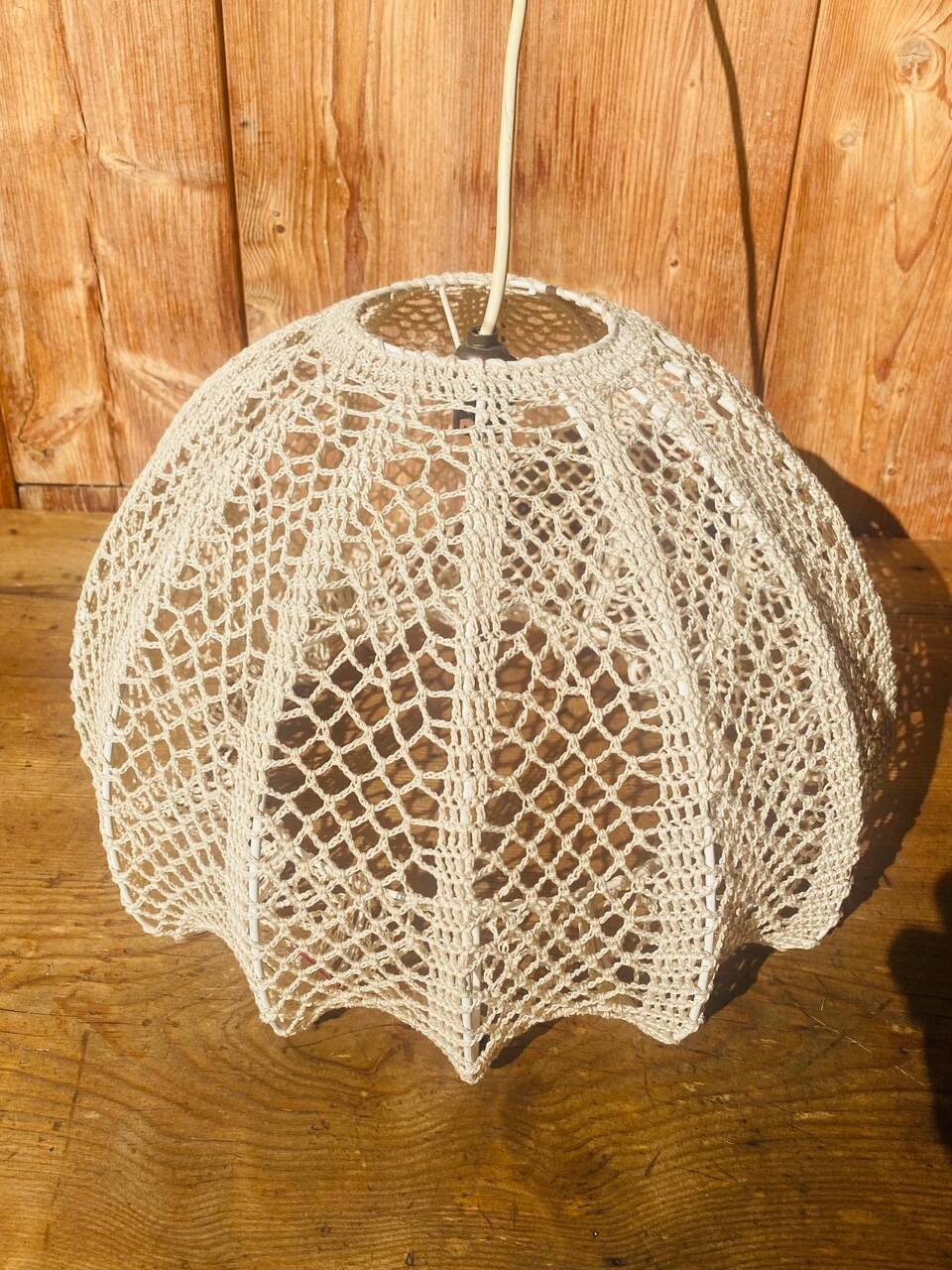 Suspension bohème vintage en crochet