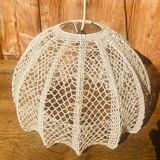 Vintage crochet bohemian pendant light