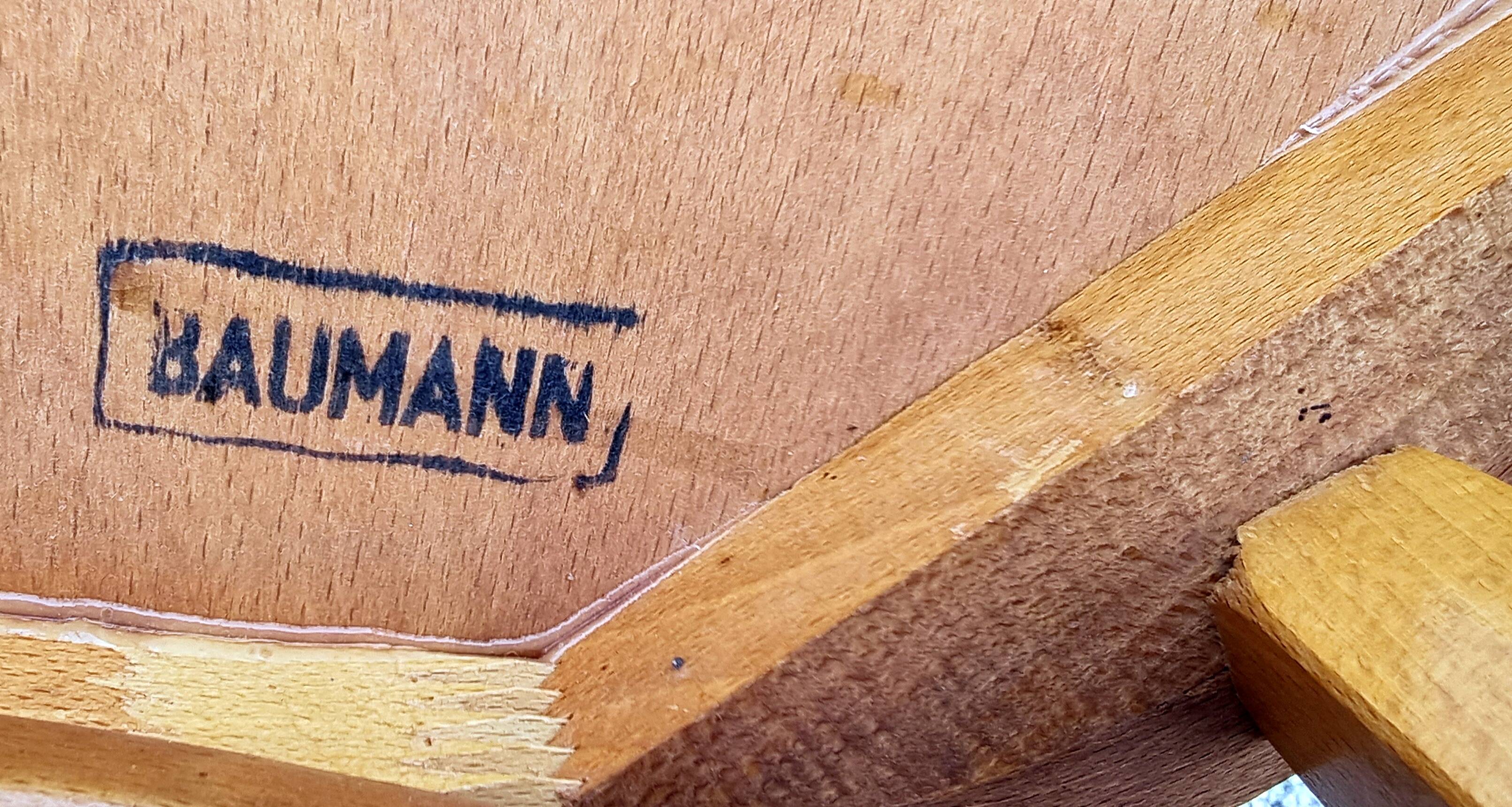 6 stamped Baumann chairs