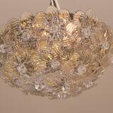 Murano Ceiling Light Flower by Seguso for Venini, Italy, 1960s