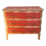 Commode peinte à la main