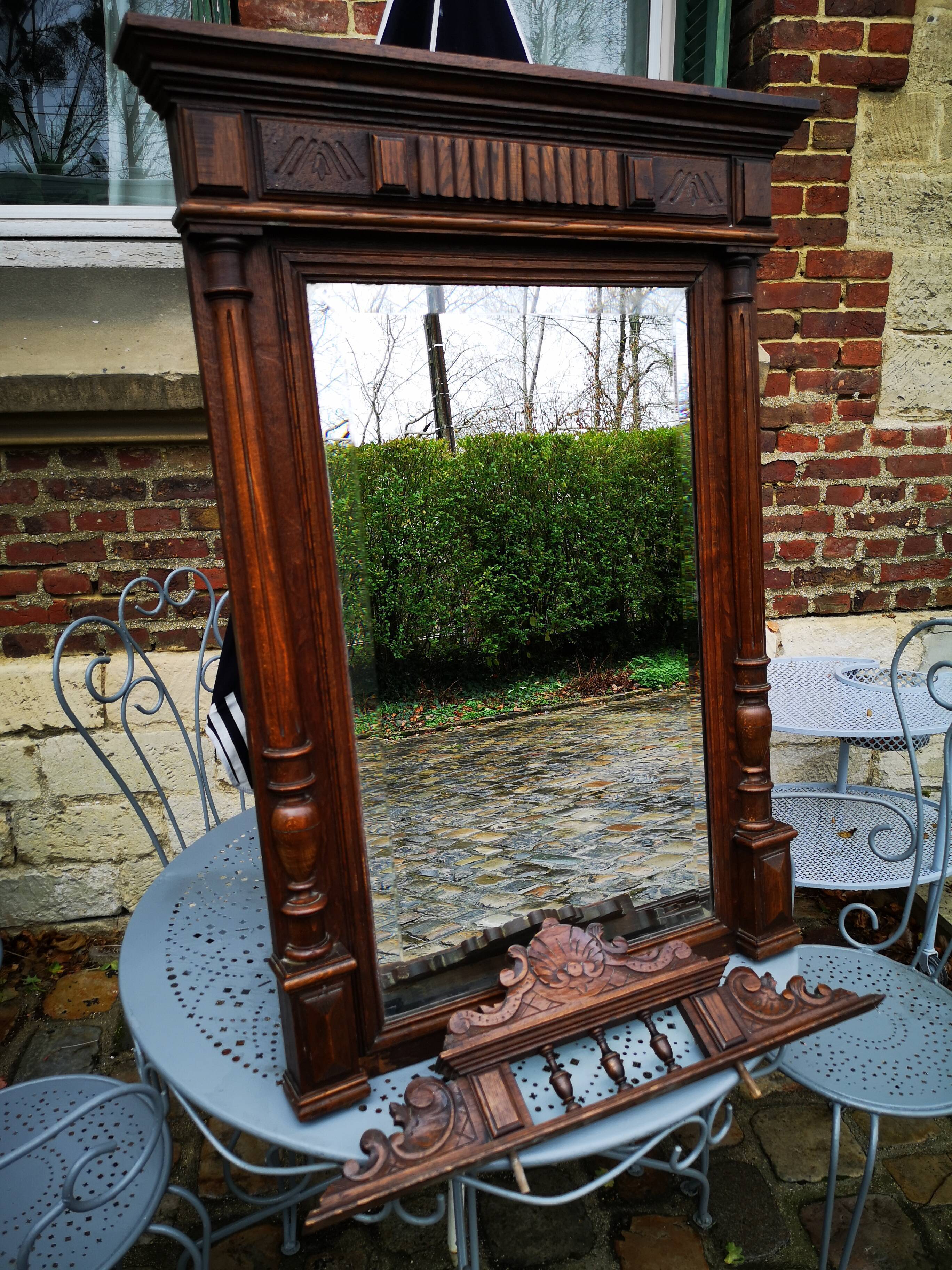 Henry II style trumeaux mirror