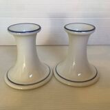 Pair of cornflower flower candlesticks