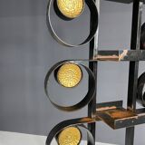 Support à plantes rétro en métal, style brutaliste, Tchécoslovaquie, années 1970