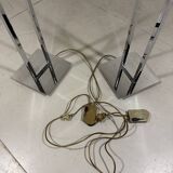 Arte Lumen floor lamps chrome & brass 1970’s, set of 2