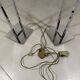 Arte Lumen floor lamps chrome & brass 1970’s, set of 2