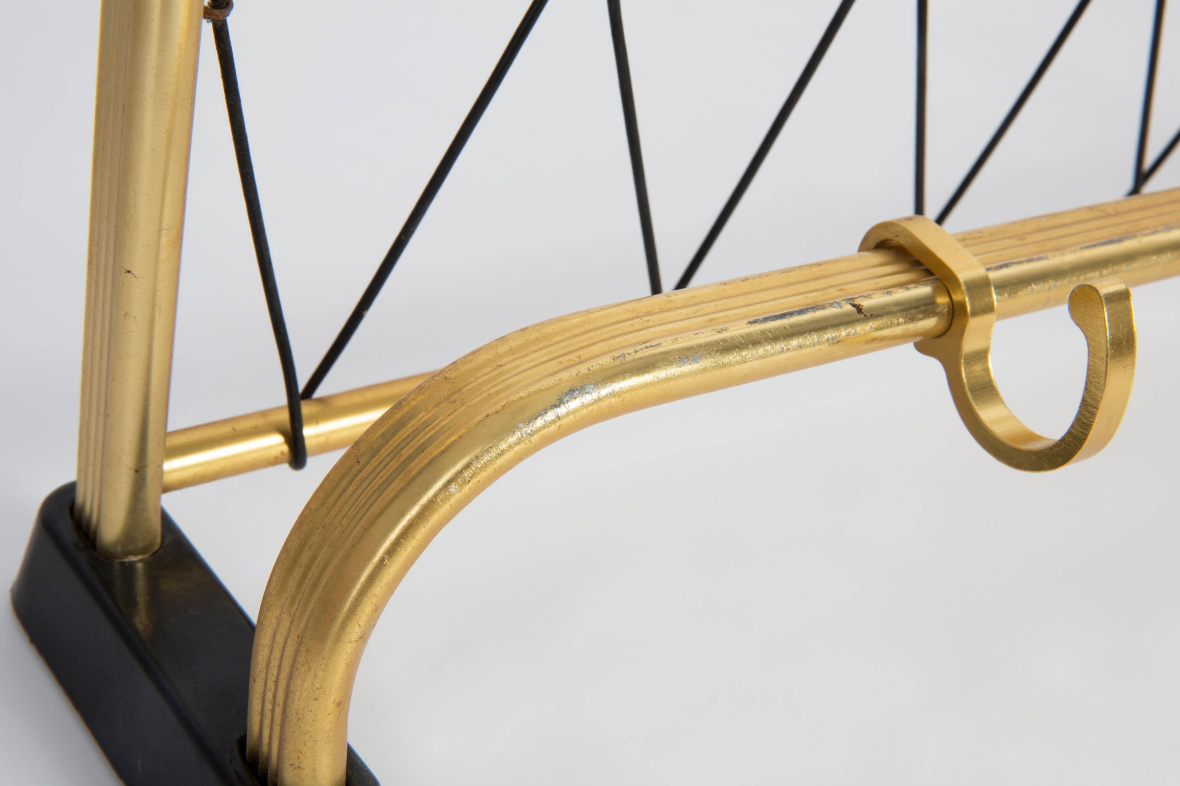 Golden coat rack from the 20th century, Germany, Europe, 1960s.
