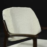 Fauteuil lounge vintage scandinave moderne en teck Domus par Inge Andersson pour Bröderna Andersson